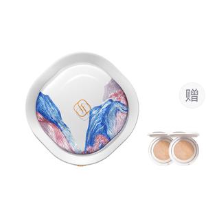 Подушка для макияжа Jade Nourishment Air Cushions Clear Dewy Skin, нелипкая и полупрозрачная для маскировки, 13 г Florasis, Qingshan Model - N25 Natural Off-белый, comes with 2 replacement cores