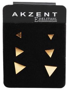 Adeliás Женские серьги - серьги-гвоздики из нержавеющей стали в золотом исполнении