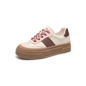 Женские нескользящие износостойкие низкие кроссовки для скейтбординга JOSINY, Beige Brown