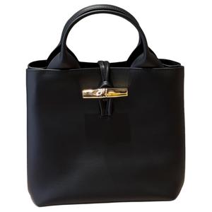 LONGCHAMP Сумка Le Roseau из телячьей кожи малая женская black