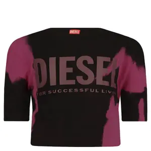 Укороченная футболка Diesel, черный