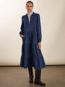 Платье миди Cody Denim Baukjen, Indigo