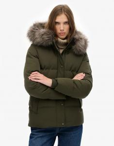 Утепленная куртка Superdry Everest Five Baffle цвета армейского хаки