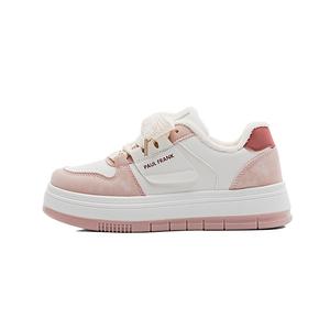 Женские низкие скейтерские кроссовки Low top PAUL FRANK, белый/розовый