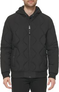 Calvin Klein мужская стеганая куртка-бомбер Onion Quilted Stretch, Ebony
