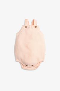 Розовый стильный вязаный детский комбинезон The Little Tailor, розовый