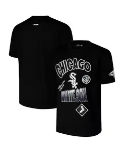 Мужская черная футболка Chicago White Sox Turn It Up с заниженным плечом Pro Standard