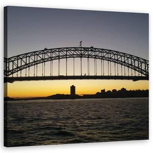 Фреска Feeby Landschaft bei Sonnenuntergang, оранжевый