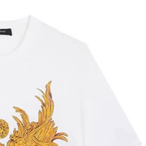 VERSACE Футболка мужская белая Crew Neck Moderate Straight Fit