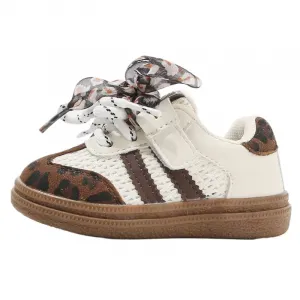 Детские противоскользящие дышащие низкие кеды с устойчивостью к истиранию для детей 3-7 лет MAIBUXIONG, коричневый