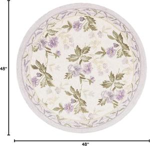 Ковер SAFAVIEH, 122 x 122 см, Chelsea Collection Ivory HK54A ручной работы в стиле French Country из шерсти