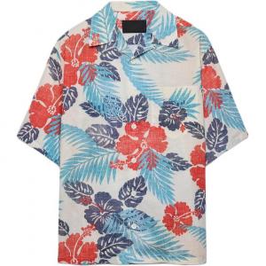 Графическая рубашка с принтом PRADA, синий