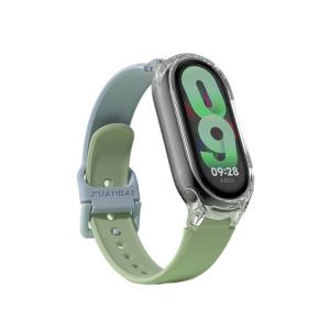 IBOANN Часы Strap Xiaomi Compatibility Silicone Material, Haze Blue & Cyan Dusty Blue[2 Pack Manual Color Matching]