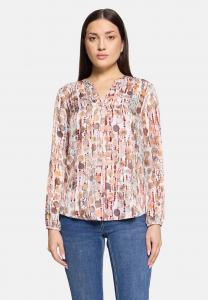 Блуза Cartoon MIT MUSTER, Brown/Red/Brown