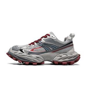 POPULAR ROUSE PR Массивные кроссовки мужские низкие серо-красные, цвет Gray Red