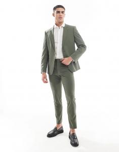 Узкие брюки ASOS DESIGN цвета хаки