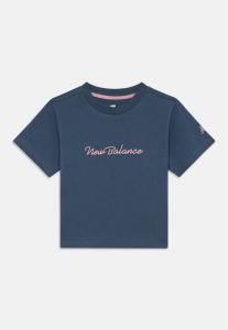 Футболка New Balance SMALL SCRIPT BABY TEE, Vintage Indigo/Dark Blue
