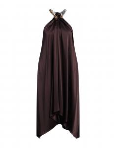 Платье миди Stella Mccartney, шоколадный