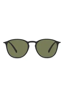 Солнцезащитные очки в круглой оправе Giorgio Armani, черный