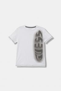 Детская хлопковая футболка Guess, белый