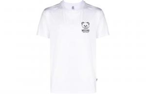 Логотип Тедди Медведь Детализированный Свитшот Футболка MOSCHINO, Белый