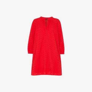 Платье Whistles с V-образным вырезом и вышивкой, красный