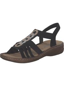 Сандалии на плоской подошве rieker, черный