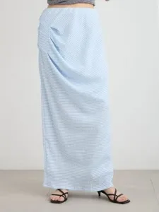 Блюзовая юбка с легкой драпировкой Miesrohe, цвет Lblu[081]