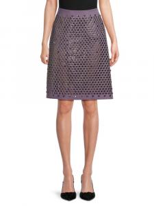 Юбка с люверсами Bottega Veneta, цвет Dark Lilac