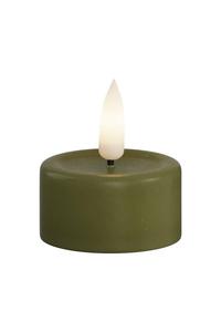 Светодиодная свеча Oliven Gronne Fyrfadslys 4 x 4,5 см, 2 шт. Deluxe Homeart, зеленый