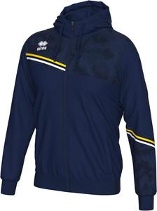 Мужская толстовка на молнии ERREA с двухрядной отделкой, боковыми карманами на молнии и антистатическими свойствами, темно-синий/желтый/белый (размер M) HG0H0Z03480