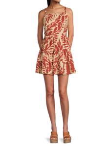 Мини-платье Trisha из хлопка с ярусами Walter Baker, цвет Red Multicolor