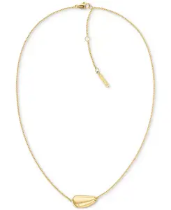 Ожерелье с подвеской из нержавеющей стали, 16 дюймов + удлинитель 2 дюйма Calvin Klein, gold