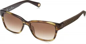 Дизайнерские солнцезащитные очки Carolina Herrera SHE645-0921 в цвете «коричневый мрамор», диаметр 54 мм, Brown Marble