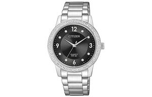 CITIZEN Часы Quartz Movement Stainless Steel Strap Watch Women's Watch Black Dial, Black Dial