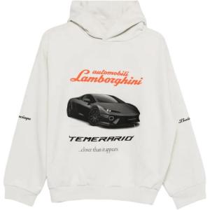 Толстовка с принтом логотипа Lamborghini Balenciaga, бежевый