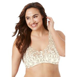 Женский бюстгальтер Amoureuse с вышивкой и застежкой на спине без косточек, цвет Ivory Sparkling