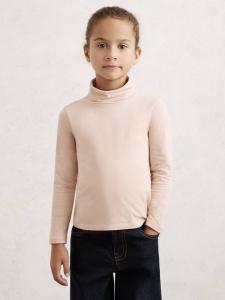 Детский свитер Carey Cotton с высоким воротником и длинными рукавами Reiss, Rose Pink