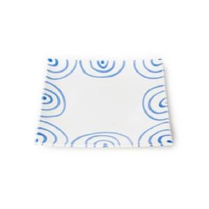 Десертная тарелка/тарелка для завтрака с голубым пламенем 20х20х2,6 см Gmundner Keramik, белый синий