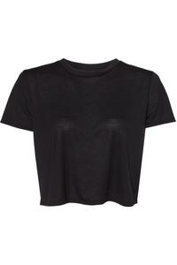 Женская струящаяся укороченная футболка BELLA + CANVAS, черный