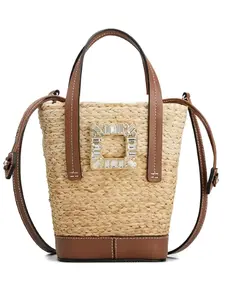 Сумка-ведро с кристаллами Roger Vivier, нейтральный