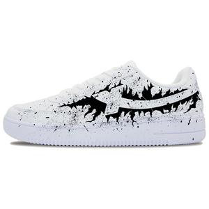 XTEP Кроссовки Air Force One Black Flame, противоскользящие, износостойкие, дышащие, низкие, для скейтбординга, унисекс, черные