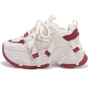 SNXR Женские кроссовки с низким верхом и устойчивой подошвой, бежево-красные, с защитой от скольжения