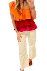 Sierra Топ с цветными блоками в оранжевом SUGARLIPS