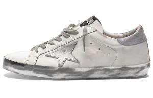 Мужские кроссовки Golden Goose SuperStar со звездой, белый/серебряный