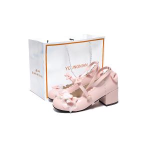 Yang Nianhua Мэри Джейн на массивном каблуке женские розовые, цвет Pink Box