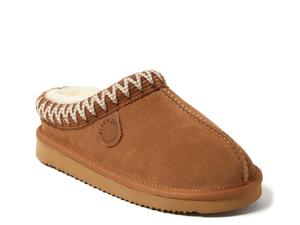 Тапочки Fireside by Dearfoams Greta Stitched Clog, Cognac