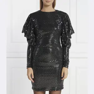 Платье с пайетками Karl Lagerfeld, черный