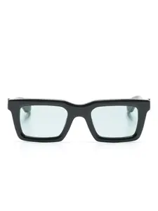 Солнцезащитные очки в прямоугольной оправе Alexander McQueen Eyewear, зеленый