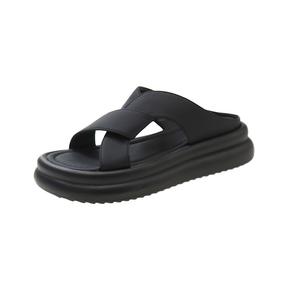 Женские противоскользящие сандалии на резиновой подошве Humanism 1986, черный